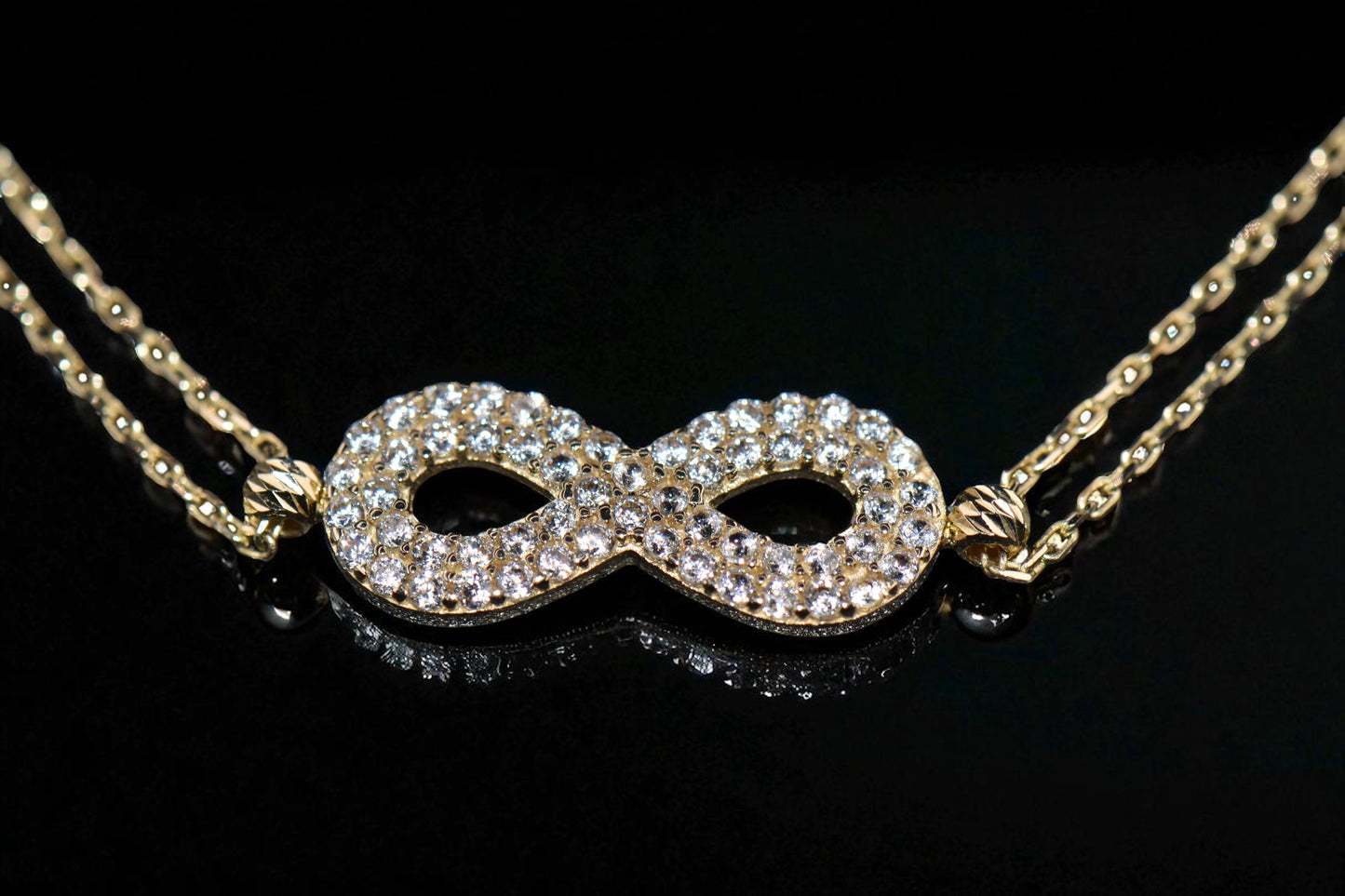 14K Infinity Love Bracelet / Pulsera 14K de Infinito Amor
