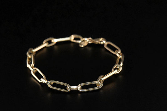 14 Paper Clip Bracelet / Pulsera  Paper Clip 14K